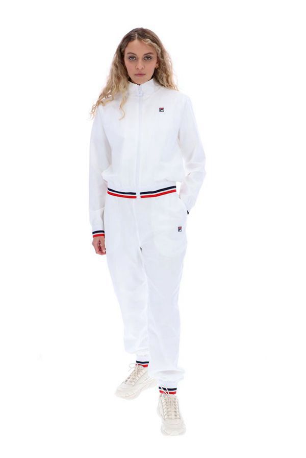 Fila Cadenza Track Women's Jackets - White,NZ 51-30785